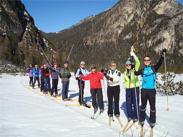 Cross country skiing holiday in the Dolomites, Italy